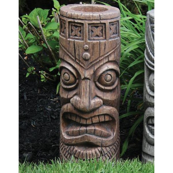 Tiki Braided Beard Garden Statue